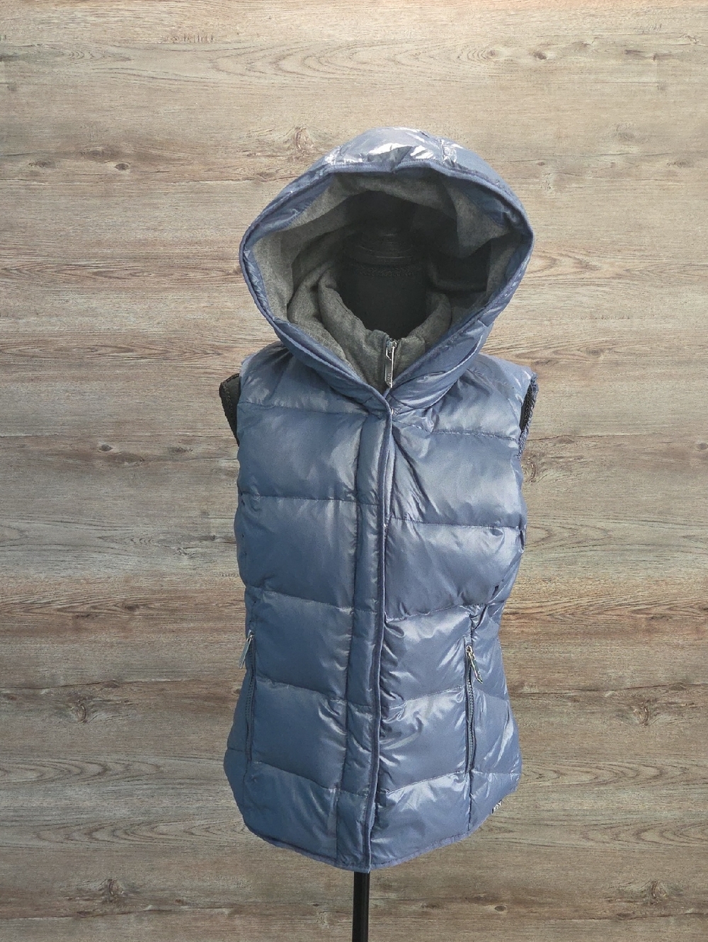 Marc New York Slate Blue Quilted Hooded Puffer Vest